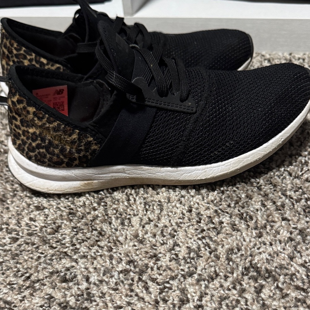 New Balance Black and Leopard Women's Sneakers
